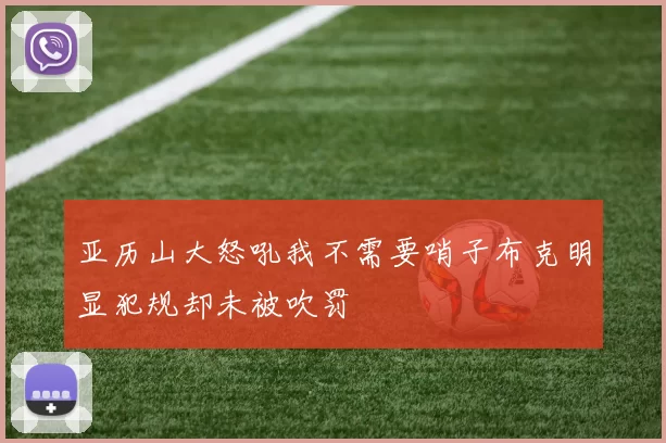 亚历山大怒吼我不需要哨子布克明显犯规却未被吹罚